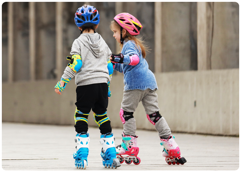 米高轮滑鞋溜冰鞋儿童男女套装直排滑轮鞋滑冰鞋旱冰鞋 带锁轮 硬壳