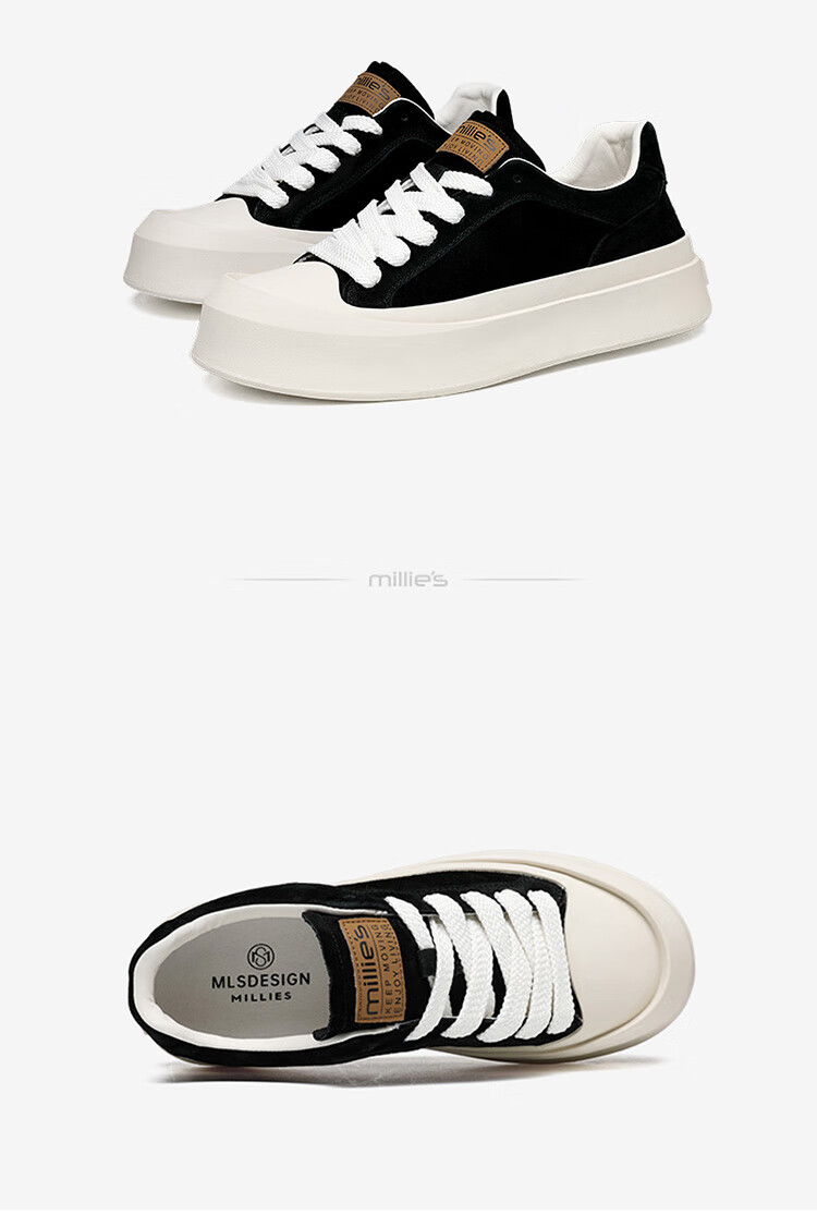 Millies Men's Shoes, New Versatile Couple Shoes, Thick-Soled Shell Toe Biscuit Shoes, Height-Increasing Soft-Soled Casual Sneakers for Men U1261 10