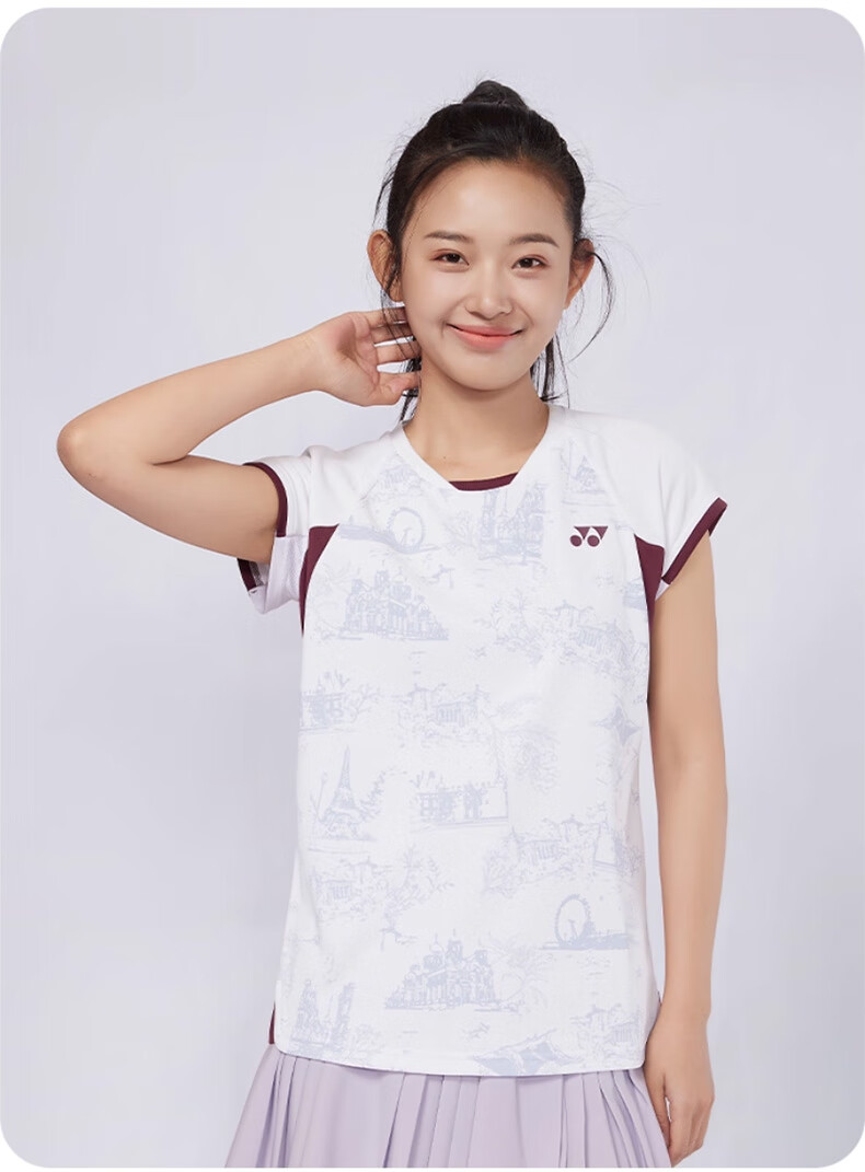 YONEX Badminton Sports T-Shirt Short Sleeve Breathable Men's Top - 1102925BCR White L 11