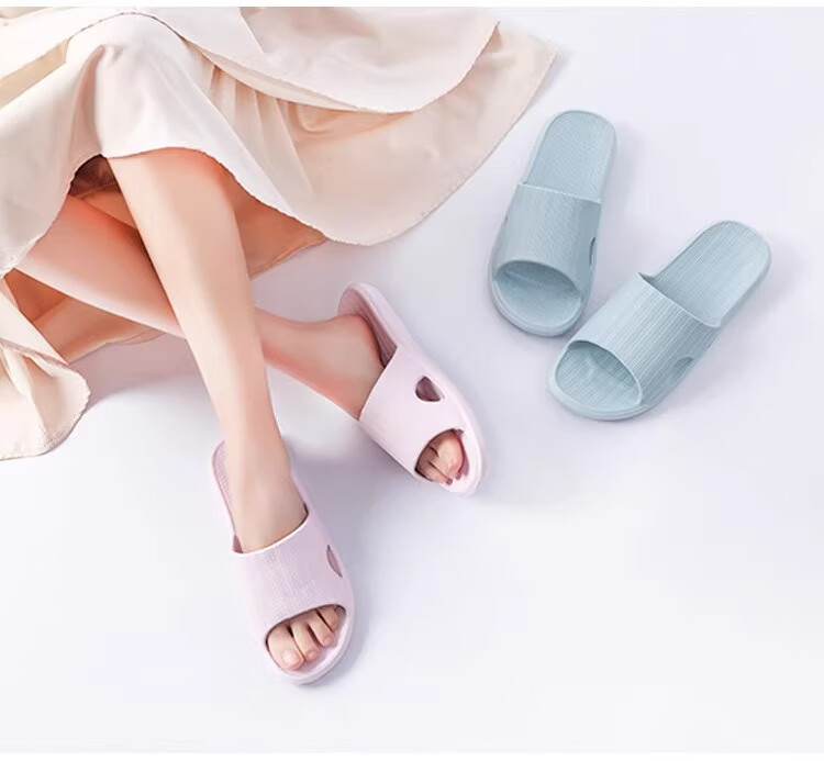 LangSha New EVA Slippers for Men And Women, Couples' Home Wear, Summer Bathroom Non-Slip Thick Sole Squishy Feel, Light Pink, Size 39-40 13