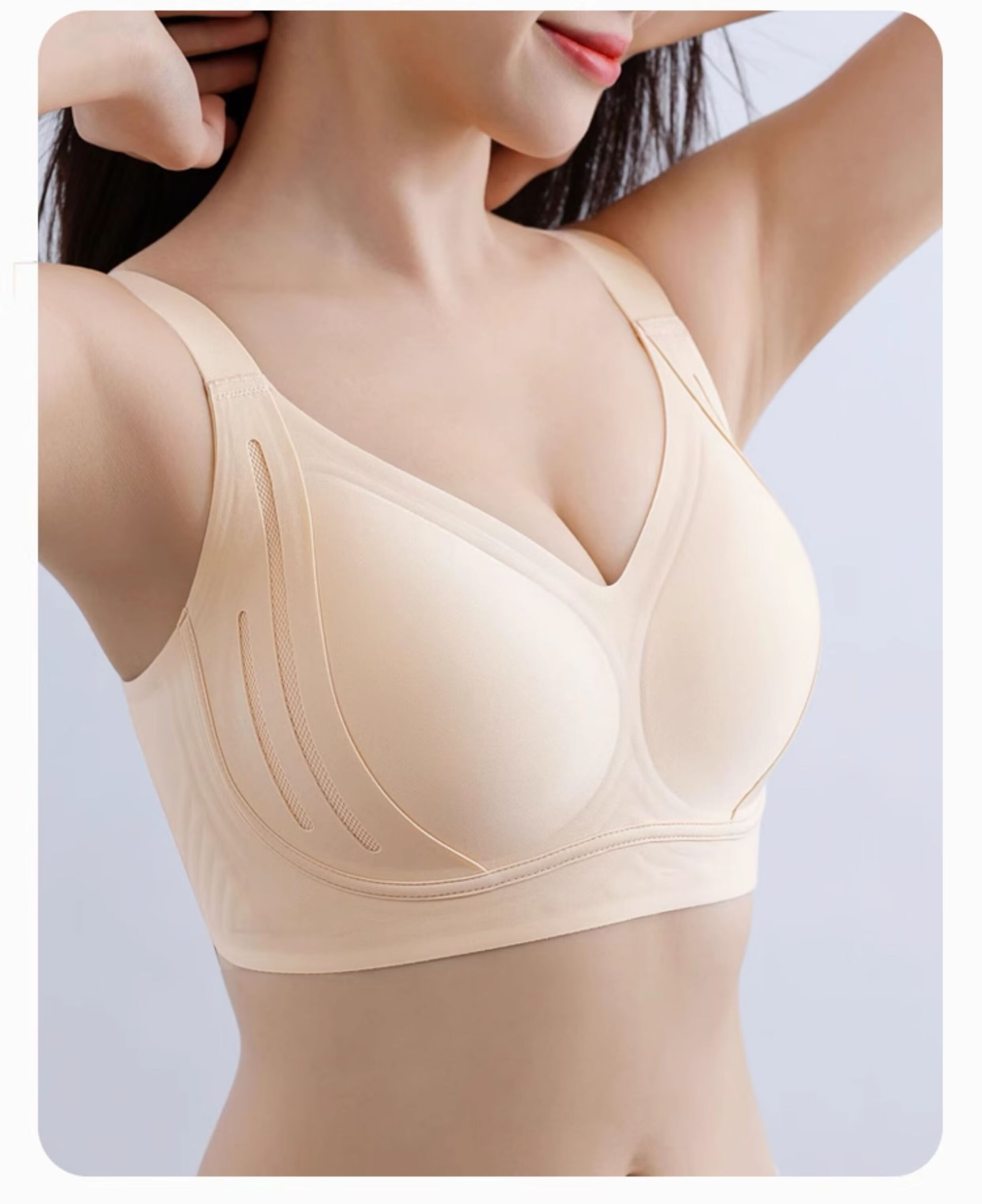 GUJIN Summer Thin Seamless Bra for Women, Minimizing Large Breasts, Lift And Push-Up, Anti-Sagging, Side Support, Shaping Brassiere 33