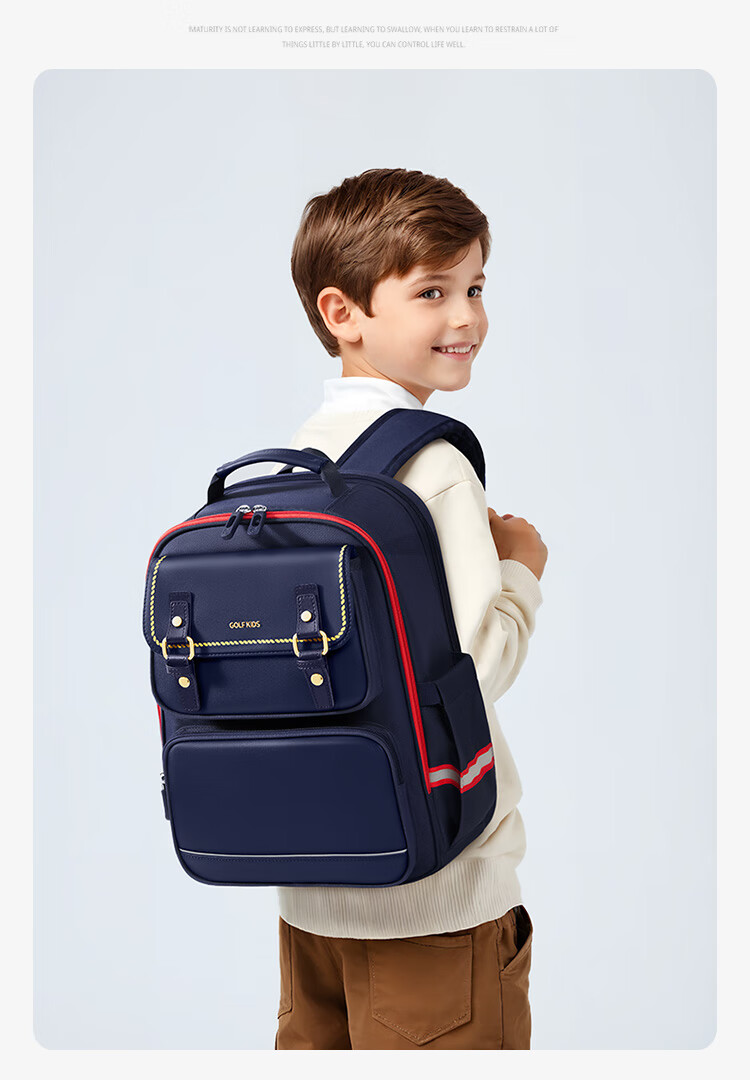 GOLF Elementary School Backpack for Grades 1-3 Boys And Girls, Spine Protection Children's Backpack, Lightweight Large Capacity Shoulder Bag, Stylish Desig 13