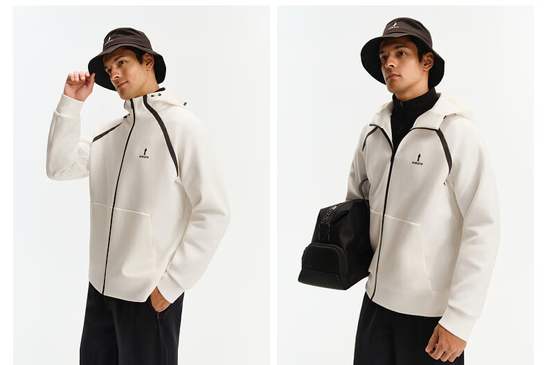 Biyinlefen [Ultra Soft Air Layer] 2025 Autumn New Men's Casual Sports Soft Oversized Hooded Jacket 6