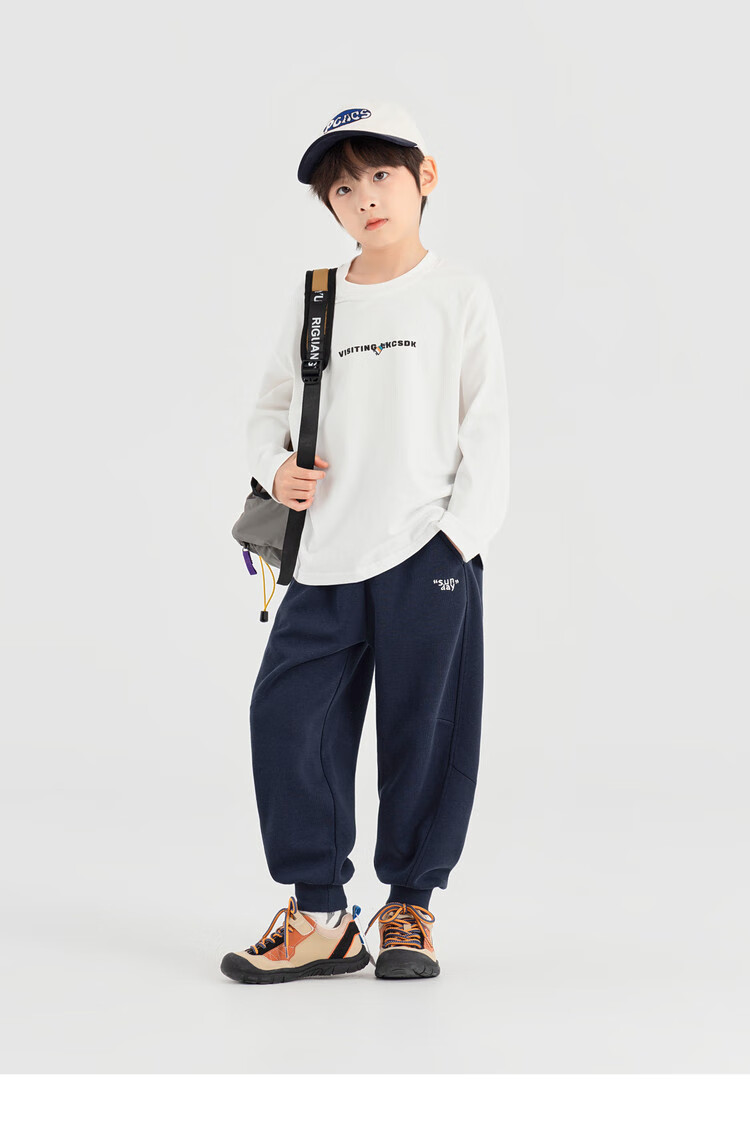 Duoduojia [Comfortable Outer Layer, Soft Inner Layer] Boys' Sweatpants, Spring And Autumn 2026, Loose Casual Children's Knitted Trousers 26