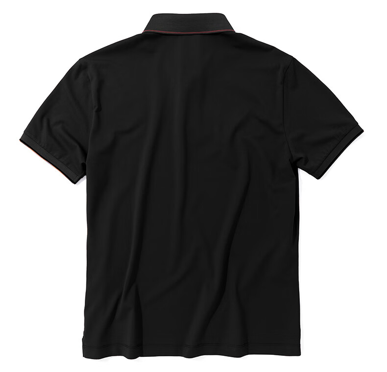 Mr. Bu Patented Collar Contrast Color Three-Button Polo Shell Button Breathable Short Sleeve T-Shirt Saddle Brown XL (180) 12