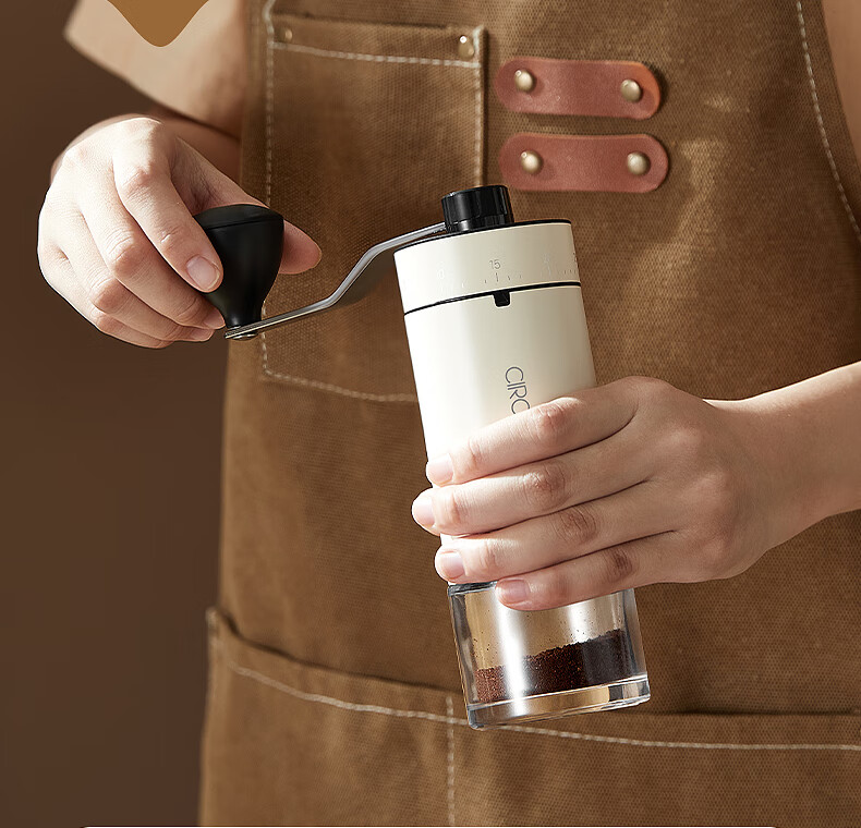 Circle Joy Manual Pour-Over Coffee Maker Set with Hand Grinder Coffee Bean Mill Outdoor Camping Upgrade Silver 4