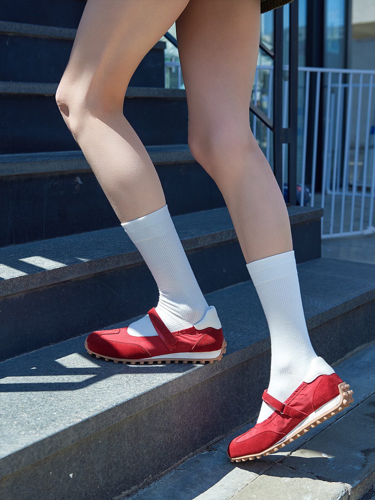 Sasa Su [Leaping Ballet] Spring Summer New Bean Sole Mary Jane Velcro Comfortable Ballet Sneakers Women Shoes 3