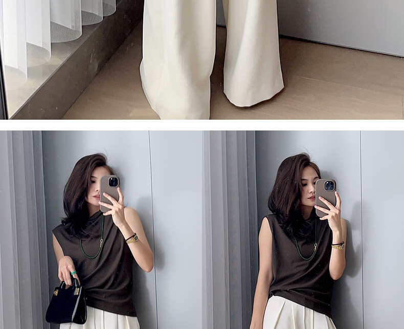 MEIYANG Misty Rose Casual Pants, UPF50+ Toray Sun Protection Wide-Leg Pants, Gray (Regular Version), XL 19