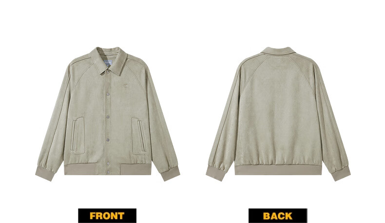 CABBEEN 350G Suede Velvet Men's Jacket Soft Comfortable Faux Suede Velvet Autumn Long Sleeve Coat 16