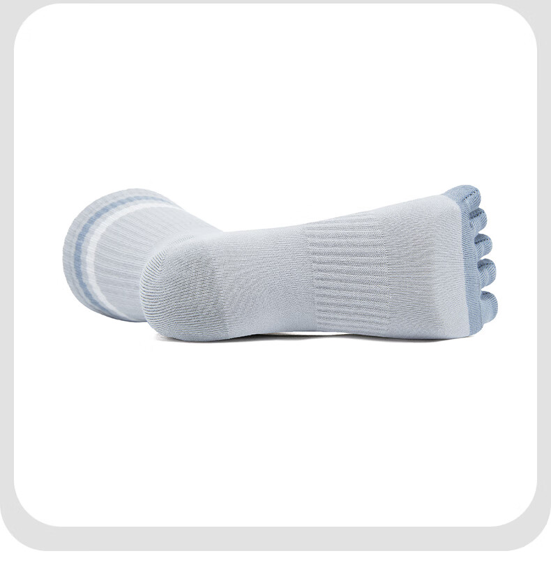 TFO 7th Generation Outdoor Five-Toe Socks Breathable Running Toe Separation Sports Socks 2902562 Men's Light Gray 10
