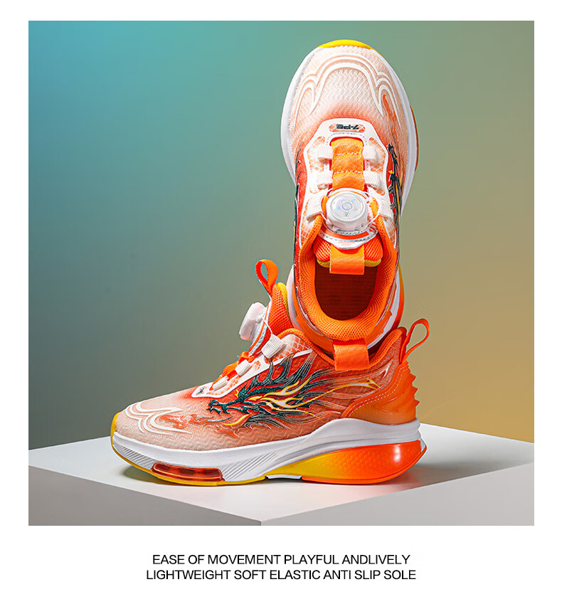 7-PE Boys' Waterproof Leather Running Shoes with Rotary Button Mesh Lightweight Kids' Sports Shoes Spring Autumn 2026 6