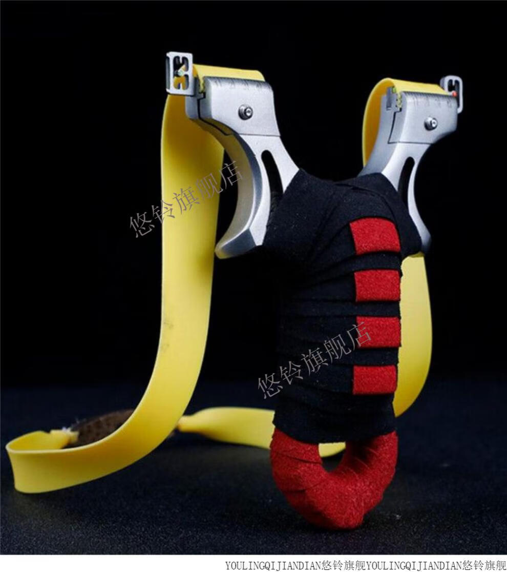 滑轮弹弓 比赛专用弹弓高精度激光强力扁皮大威力钛合金户外羽俙碧