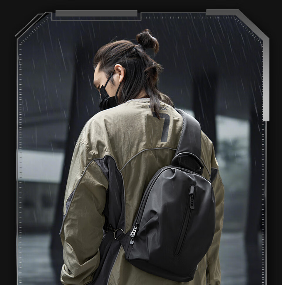 Fanzhe Men's Crossbody Bag 2026 New Fashion Single Shoulder Large Capacity Chest Bag Popular Men's Cycling Backpack Messenger Bag 13