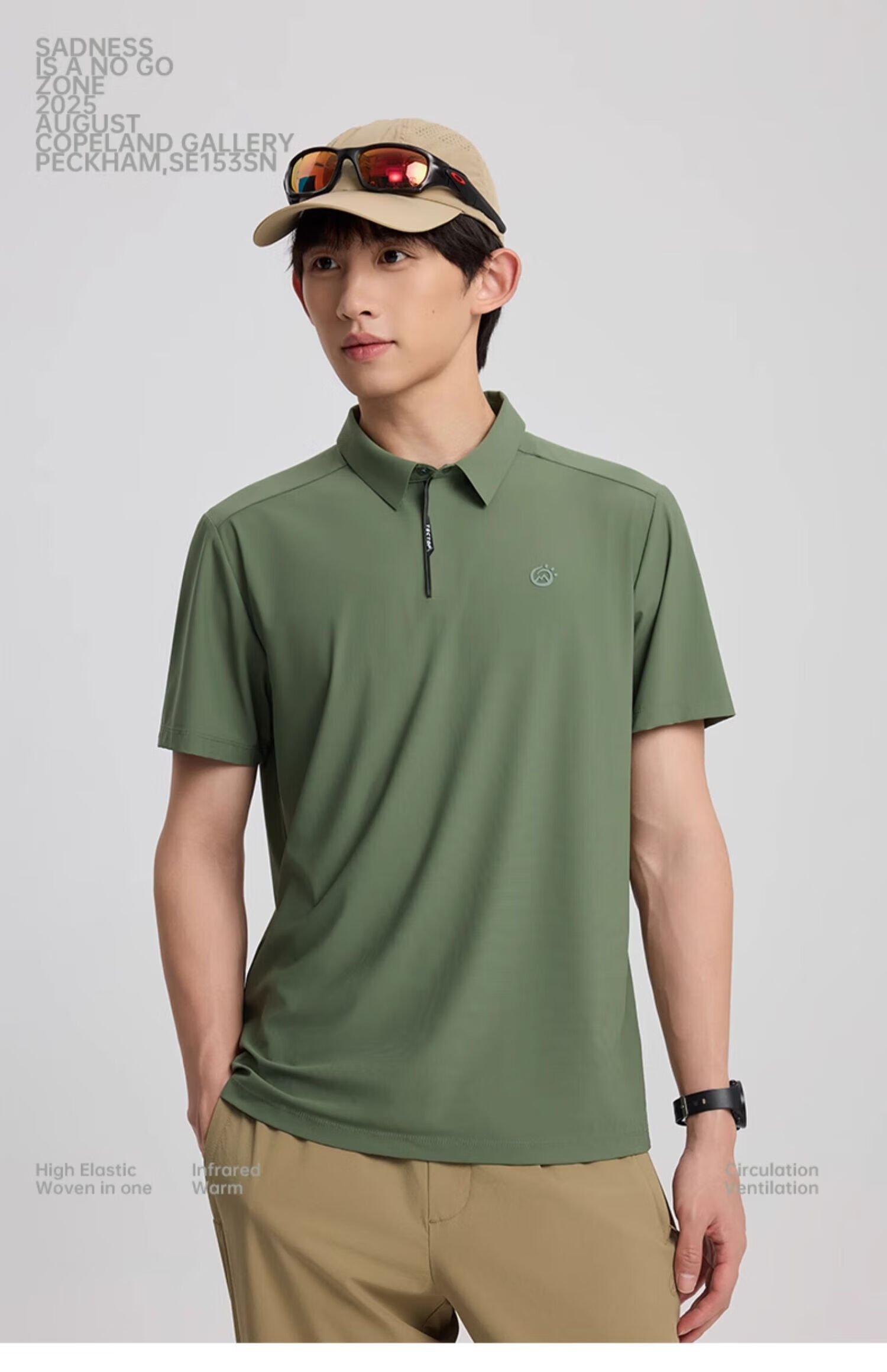 TECTOP Women's Dawn Gray Quick-Dry Short Sleeve Polo Shirt Summer Sun Protection Ice Silk Cooling S 63