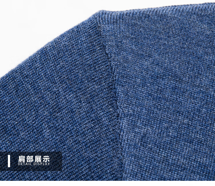 Hengyuanxiang Men's Wool Blend Polo Short Sleeve Sweater Middle-aged Knit Half Sleeve Base Shirt T-shirt Pure Gray L 17