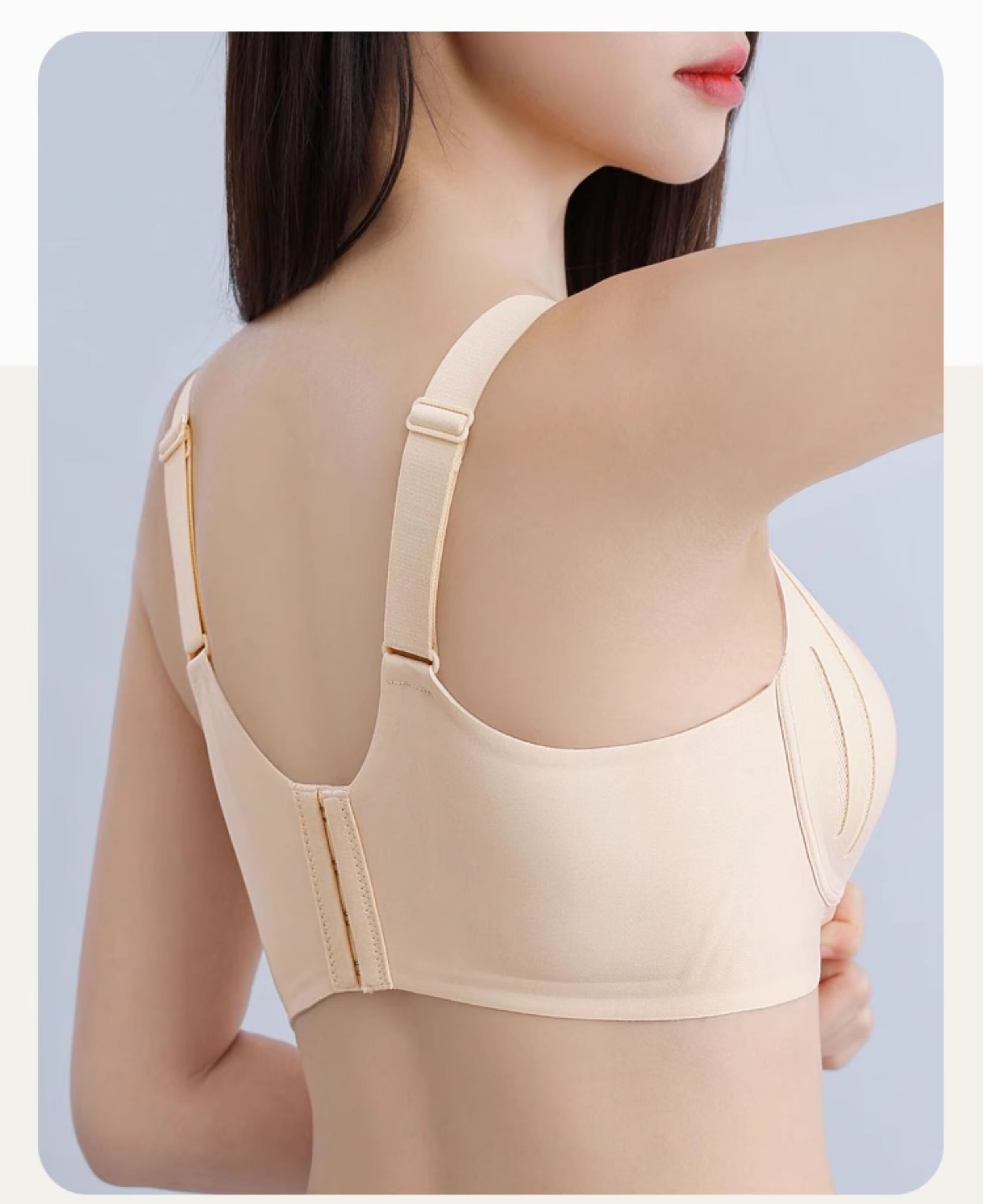 GUJIN Summer Thin Seamless Bra for Women, Minimizing Large Breasts, Lift And Push-Up, Anti-Sagging, Side Support, Shaping Brassiere 35