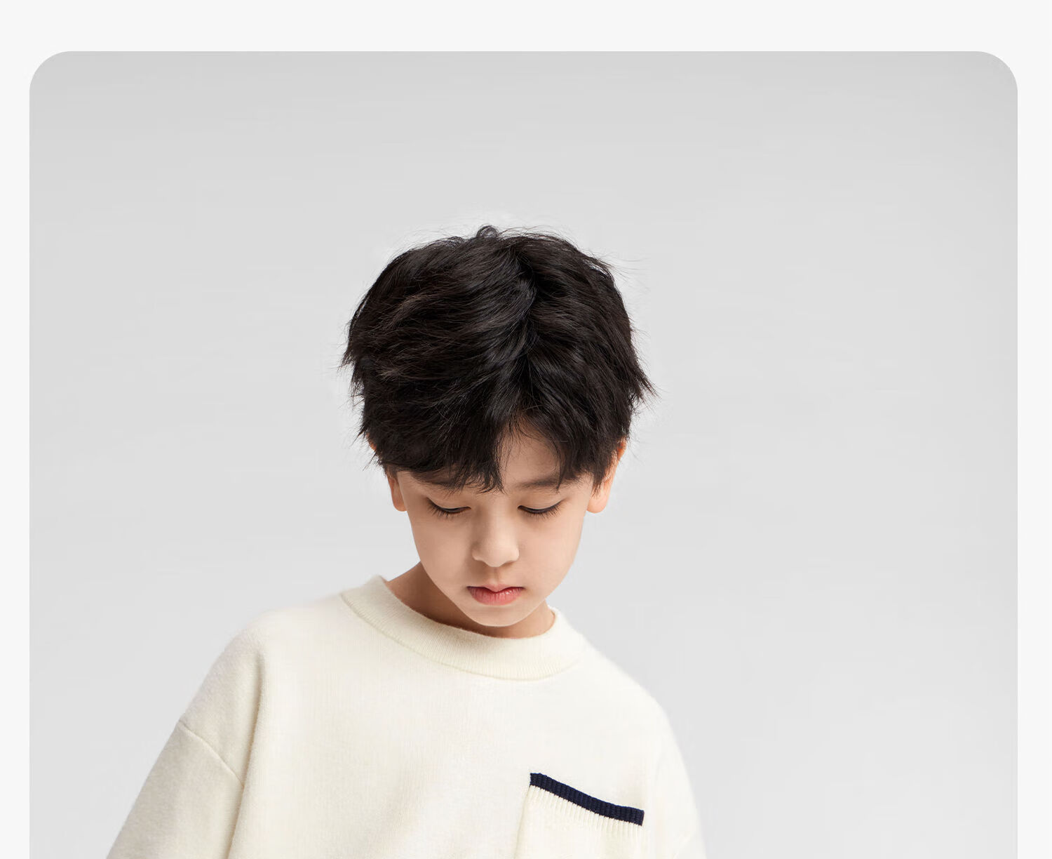 Zuo Xi Boys Sweater Autumn Winter Children's College Style Knitwear 2025 New Big Kids Winter Clothes Gray 130 20