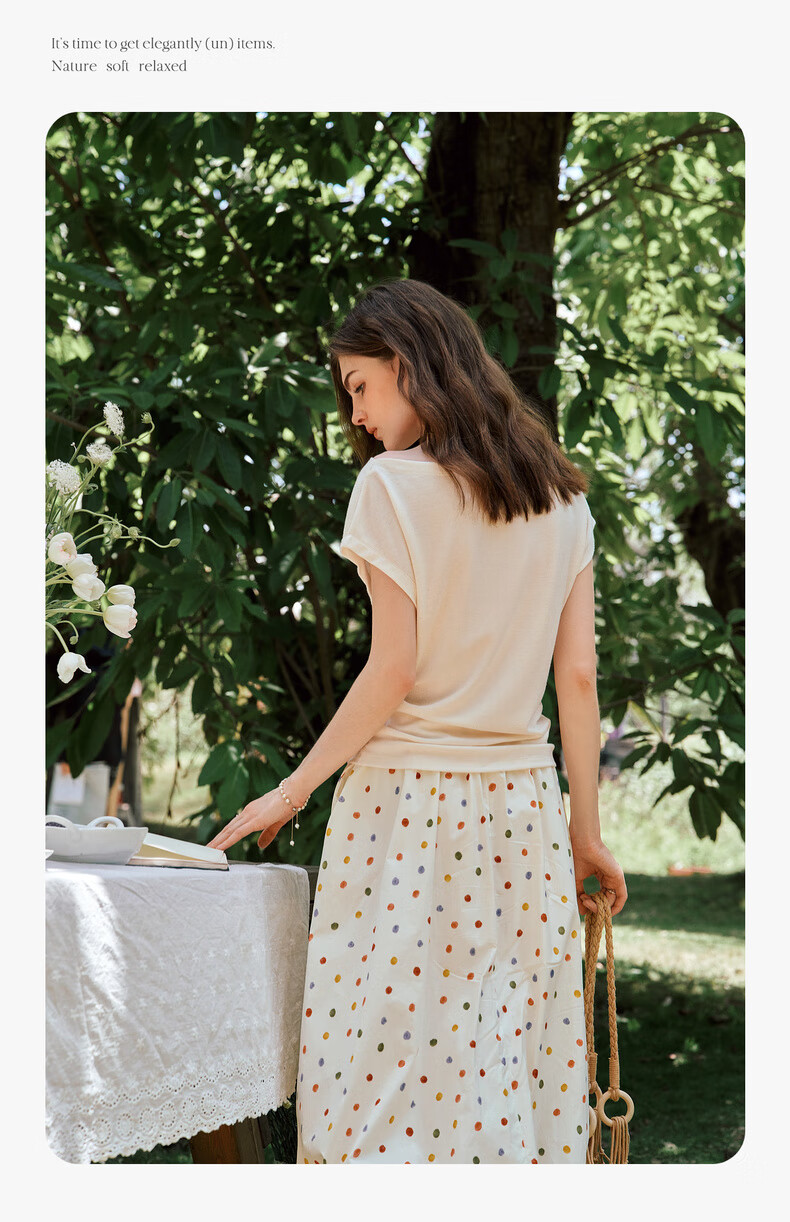 Olrain European Style Elegant Off-Shoulder Slim Fit T-Shirt Women Summer Slimming Youthful Top Apricot XL 10
