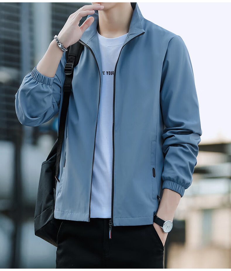 TUCANO [Windproof And Structured] Jacket for Men, Summer Business Loose Casual Sports Daily Trendy Solid Color Jacket, Black, Size M 21