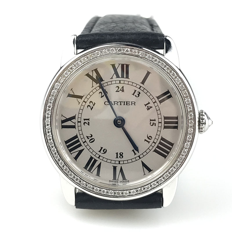 【二手95新】卡地亚cartier 伦敦solo系列 精钢后镶钻 29mm 石英女表