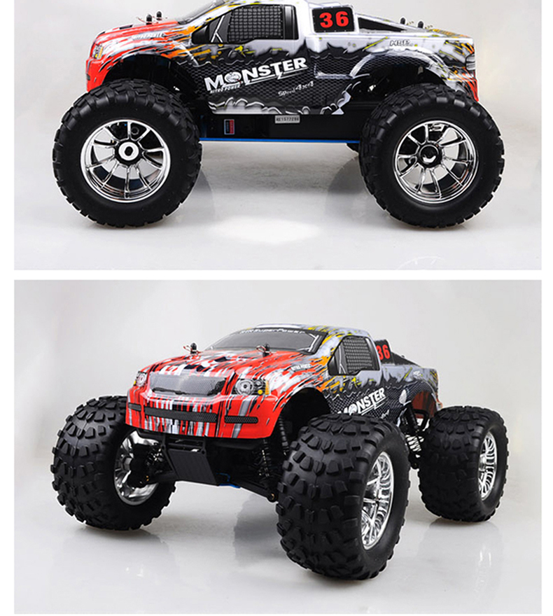 hsp甲醇燃油遥控车110四驱大脚车台湾中阳18级发动机电启版版专业rc