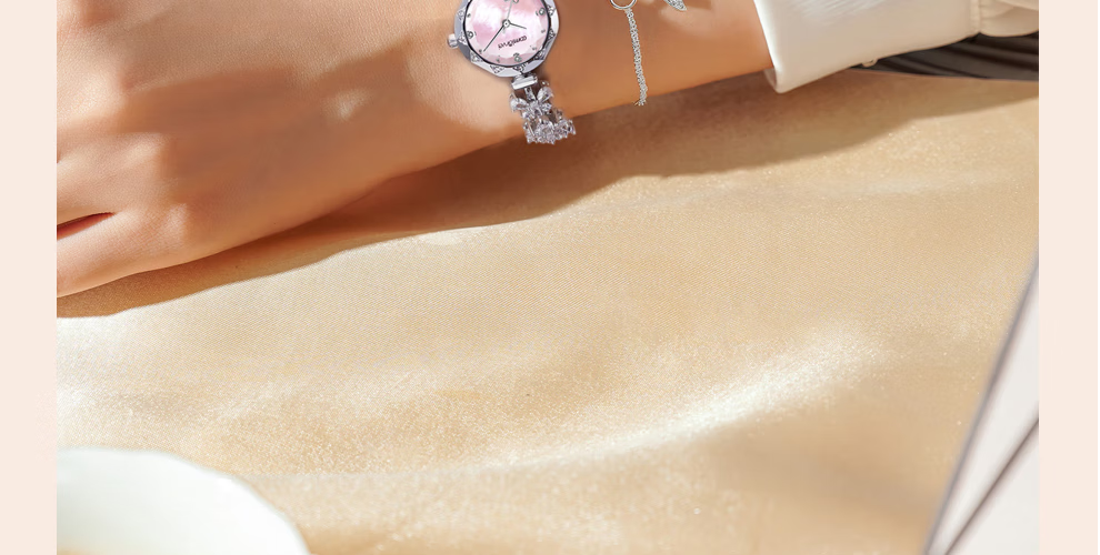 COMLORVEI Bowknot Diamond Bracelet Watch Women's British Style Waterproof Elegant Wristwatch Gift 695 10