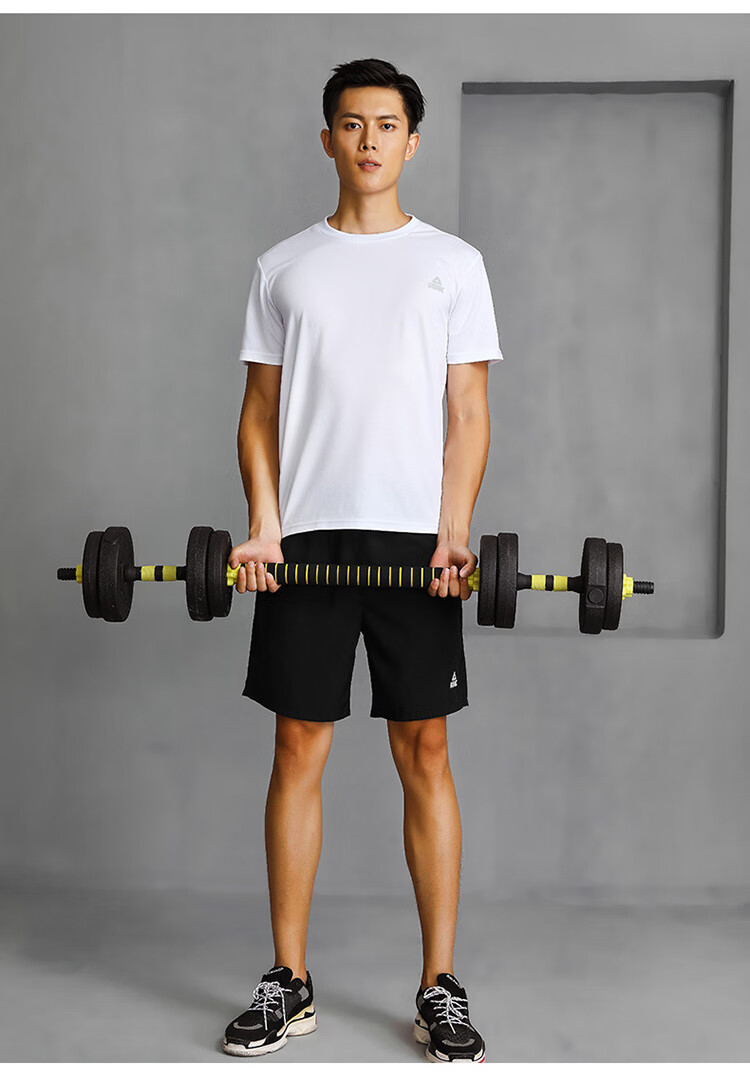 PEAK Men's Short-Sleeve Quick-Dry T-Shirt, Summer Breathable Running Fitness Wear, Sports Sweat-Wicking Casual Morning Jog Badminton Outfit 8