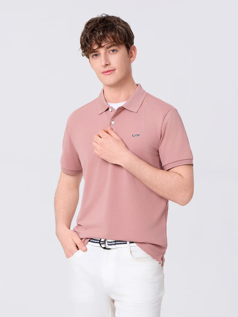 Goldlion GY Short Sleeve Polo Shirt Men Cotton T-Shirt TSF0048-ND153A White M 7