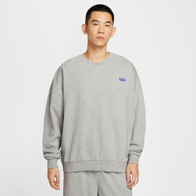 NIKE Men's Pullover, Knitted Crew Neck, Trendy And Fashionable, Simple And Versatile IB8360-010 Black XL 5