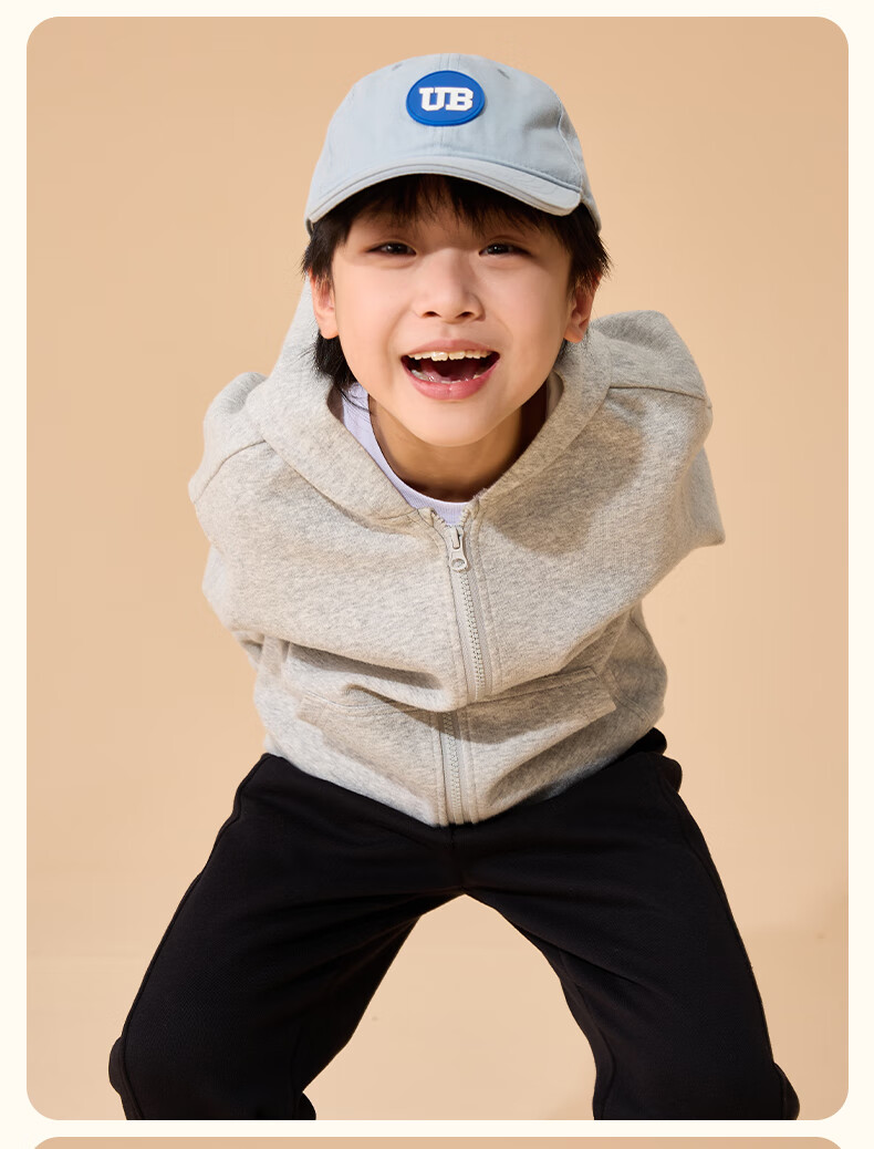 JEANSWEST Boys' Set 2025 New Girls' Autumn Children's Hooded Sweatshirt Boys' Trendy Jacket Girls' Spring and Autumn Top 5