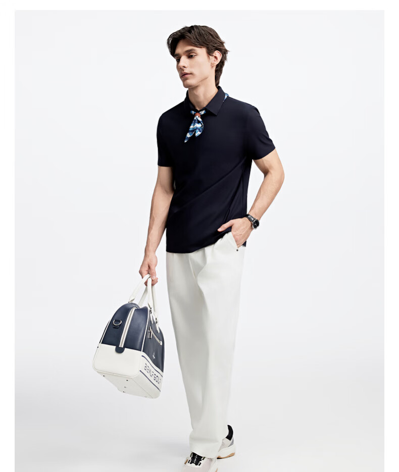 Biyinlefen [Ice Technology] Summer Men's Top, Casual Outdoor Versatile Skin-Friendly Business Commute Outfit, Short-Sleeve POLO Shirt 8