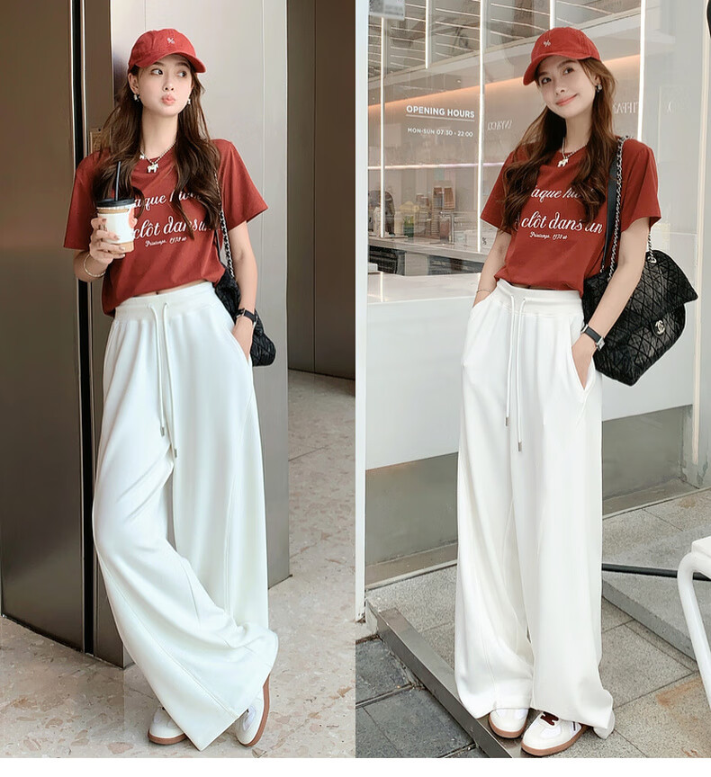 MEIYANG Streamlined Casual Pants, Summer Cool Pants with Sand-Washed Straight Leg, Purple Extended Version, XL 24