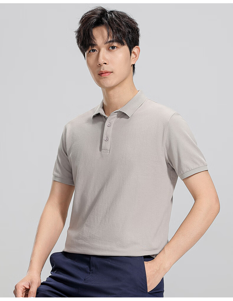Romon [Cotton Stretch Breathable] Men's Summer Casual Polo Shirt Black XL 13