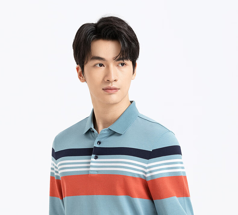 Langdeng [Non-Deforming Collar] Long Sleeve Polo Shirt Men Langdeng 2025 Spring Autumn New Business Casual Men's Collared T-Shirt 2
