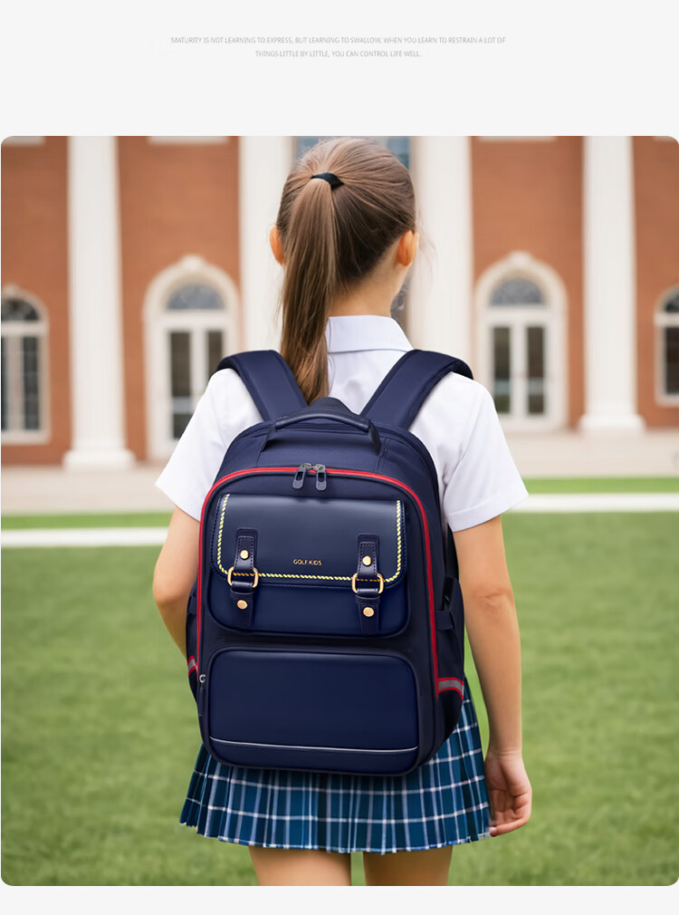 GOLF Elementary School Backpack for Grades 1-3 Boys And Girls, Spine Protection Children's Backpack, Lightweight Large Capacity Shoulder Bag, Stylish Desig 12
