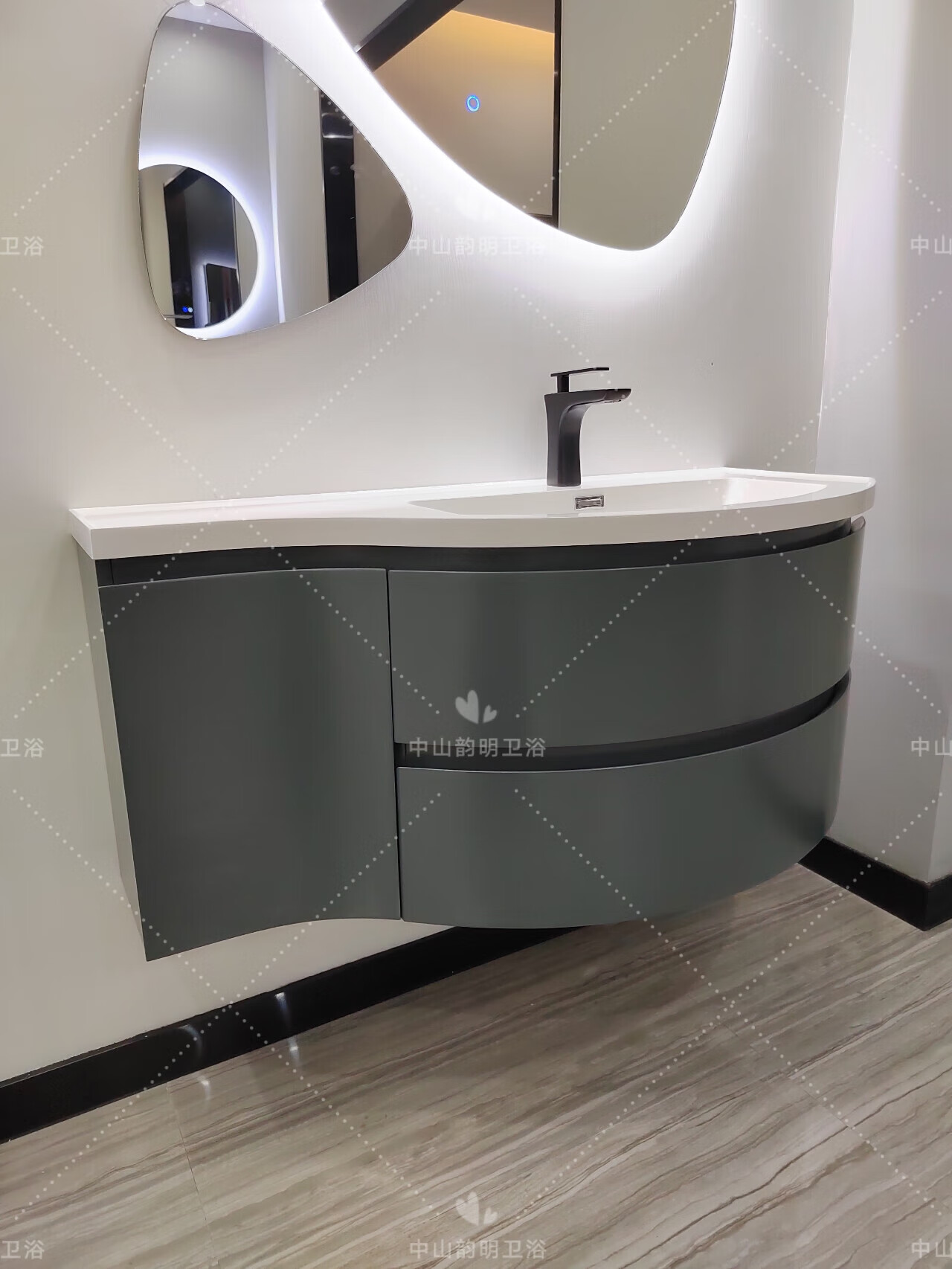 日本卫浴arte toto 大肚盆浴室柜组合出口极简小户型洗手洗脸盆实木