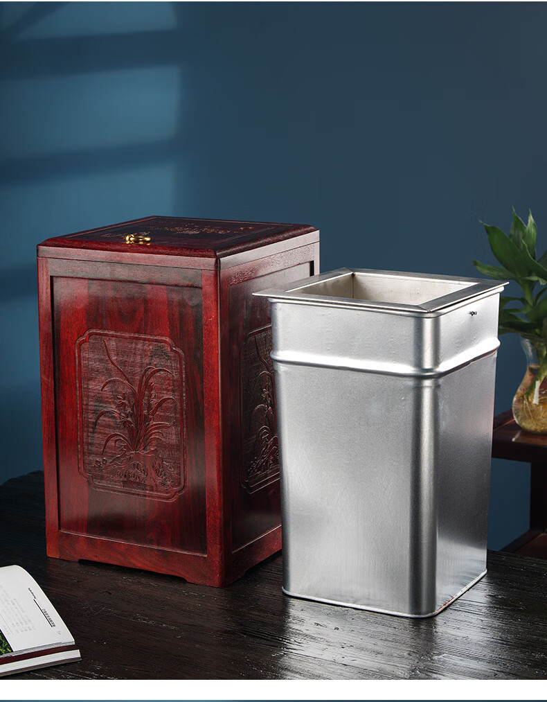 6015新中式垃圾桶 新中式垃圾桶茶水桶家用客厅创意轻奢带盖厨房