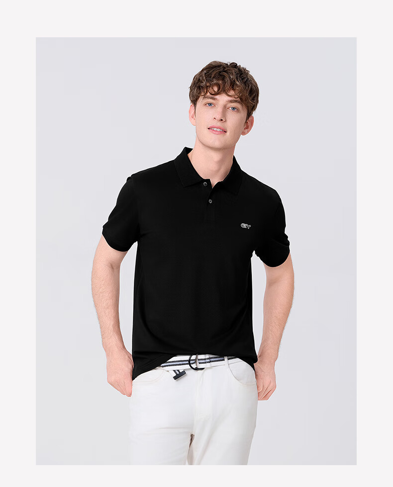 Goldlion GY Short Sleeve Polo Shirt Men Cotton T-Shirt TSF0048-ND153A White M 20