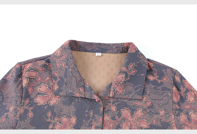 Yalu Grandma Style 2026 New Women's Middle-Aged and Elderly Shirt Summer Thin Suit for 60-70 Year Old Moms 13