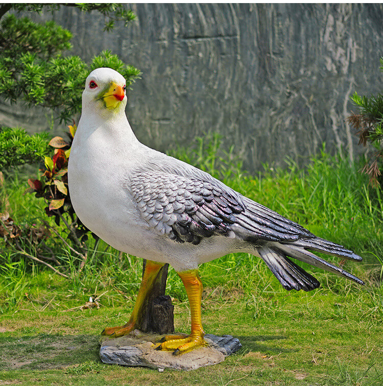 纳知轩仿真海鸥雕塑摆件海鸟模型景观喷泉水池假鸟装饰造型公园林大