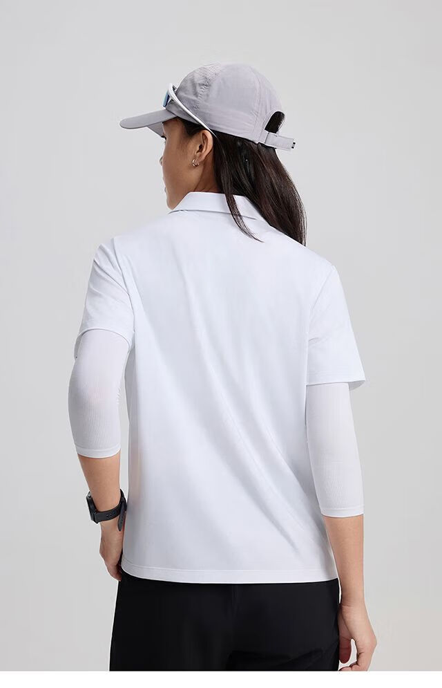 TECTOP Men's Breathable Outdoor Sports Ice Silk Cooling Polo T-Shirt Short Sleeve Cloud Ink Black XL 32