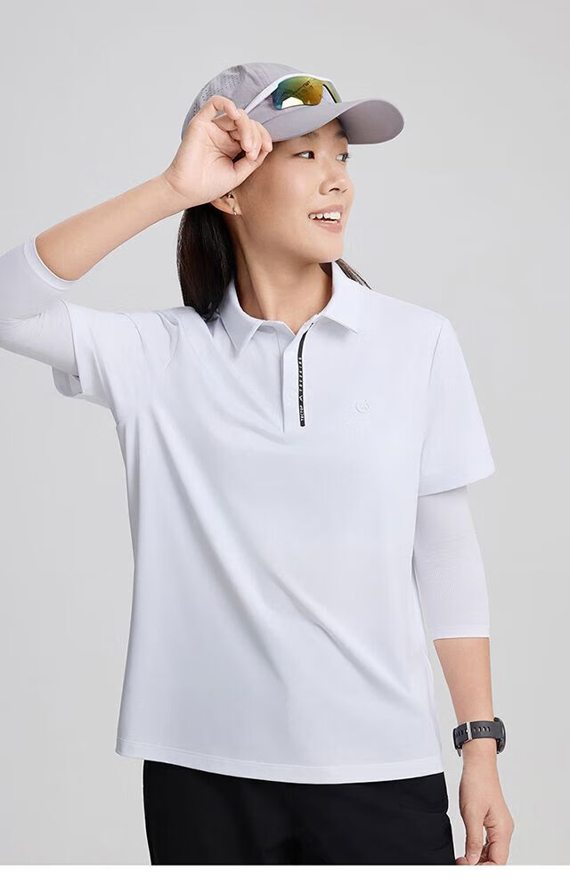 TECTOP Men's Breathable Outdoor Sports Ice Silk Cooling Polo T-Shirt Short Sleeve Cloud Ink Black XL 31