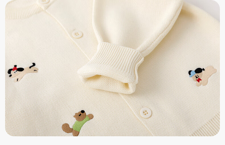 Dudu Baby Cotton Sweater Cardigan Spring Children's Cartoon Jacket Kids Girls Boys Top Floral Pattern Size 80 25