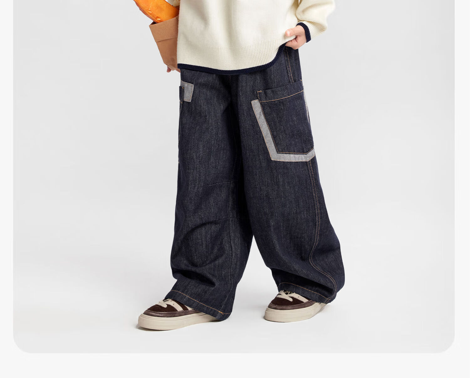 Zuo Xi Boys Sweater Autumn Winter Children's College Style Knitwear 2025 New Big Kids Winter Clothes Gray 130 23