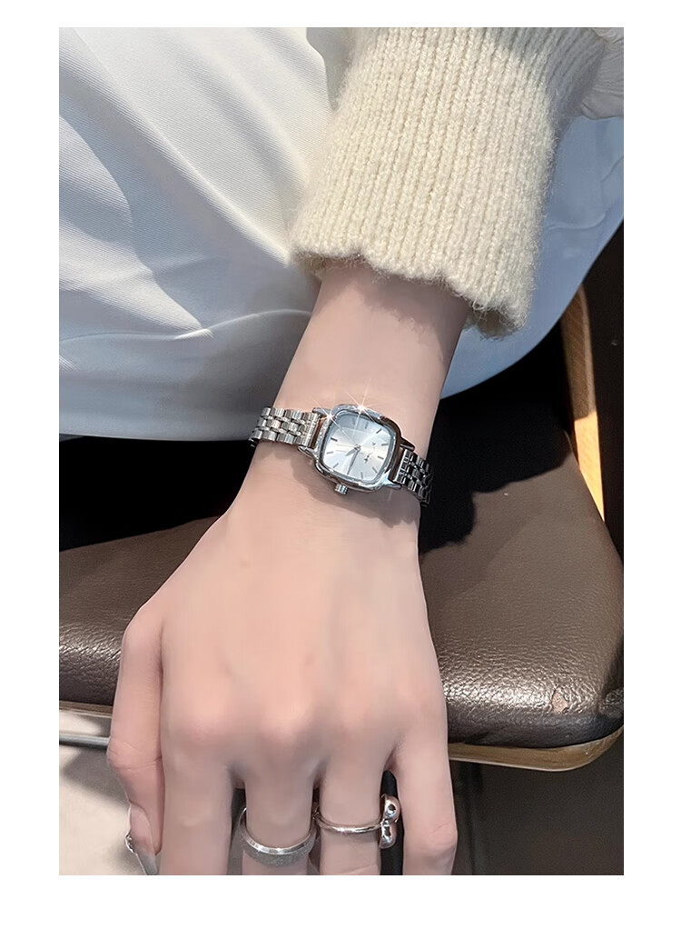 GEORGCOUNT Sugar Cube Watch for Women, 2025 New High-End Ladies Quartz Watch, Light Luxury Elegant Simple Square Watch, Waterproof Women's Model 4
