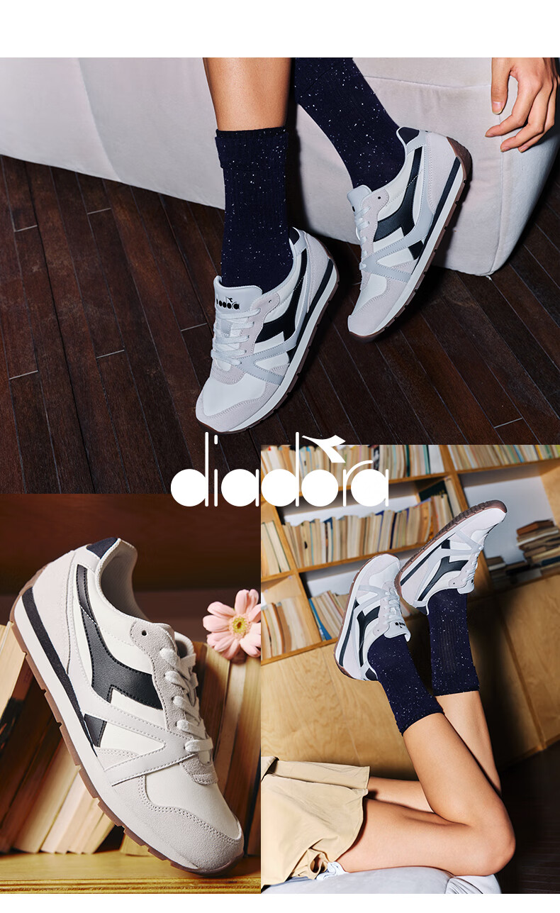 Diadora Unisex Casual Runmover Synth Sneakers Rock Ridge Gray/Obsidian Black/Snow White Size 42.5 Runs Small, Recommend Half Size Up 9