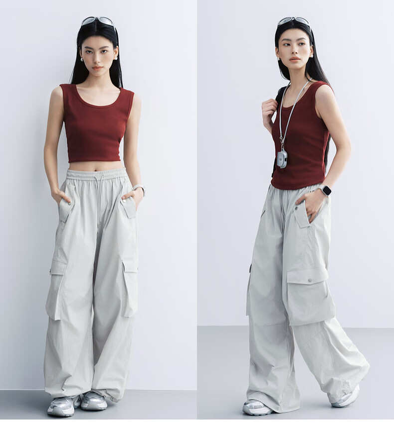 MEIYANG Kongjing Casual Pants, Air-Change UPF100+ Cargo Pants [Small 70 in Stock], Blue-Purple Extended Version, XL 23