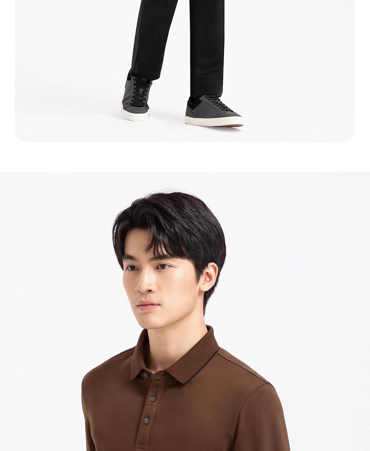Langdun [Wool Blend] Long Sleeve Polo Shirt Men 2025 Spring Autumn Soft Comfortable Business Casual 15