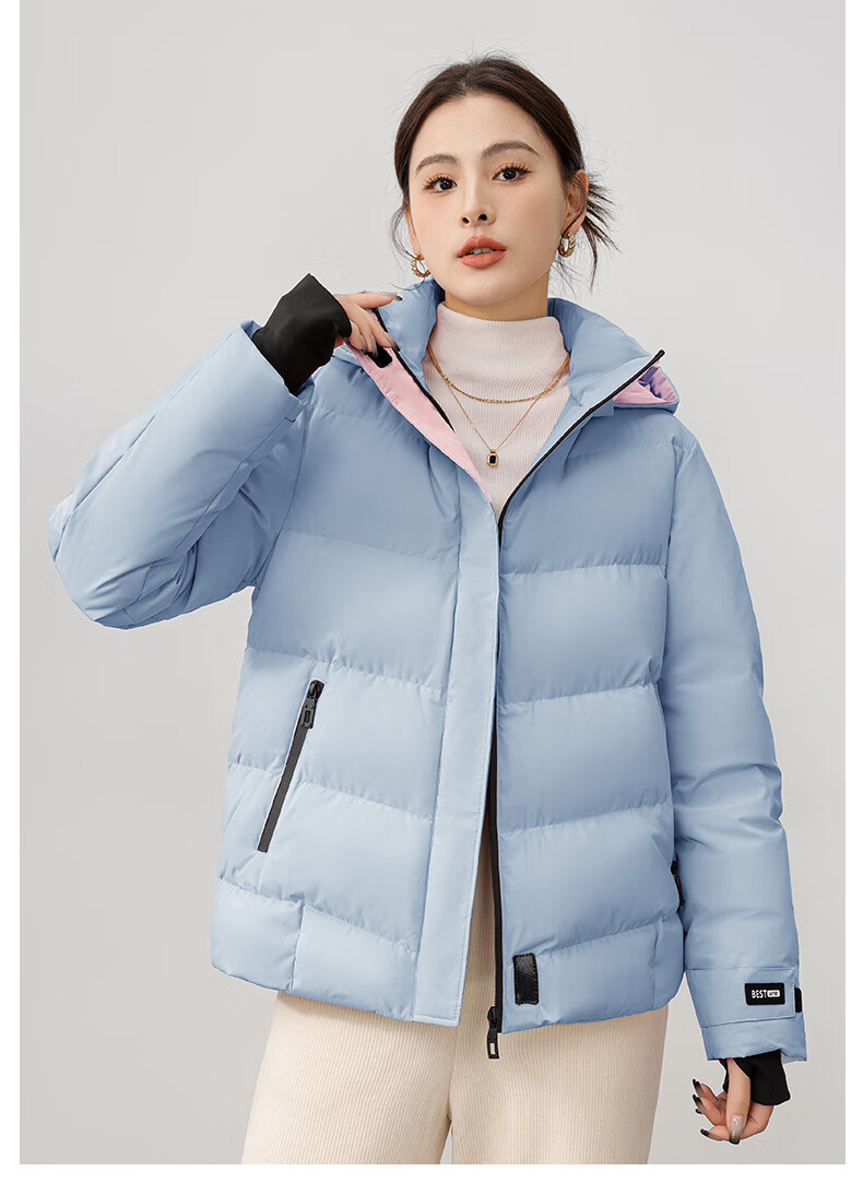 Yalu Women's Down Jacket 2025 New Winter Red Short Hooded National Standard Duck Down Fashion Thick Warm Coat Female 18