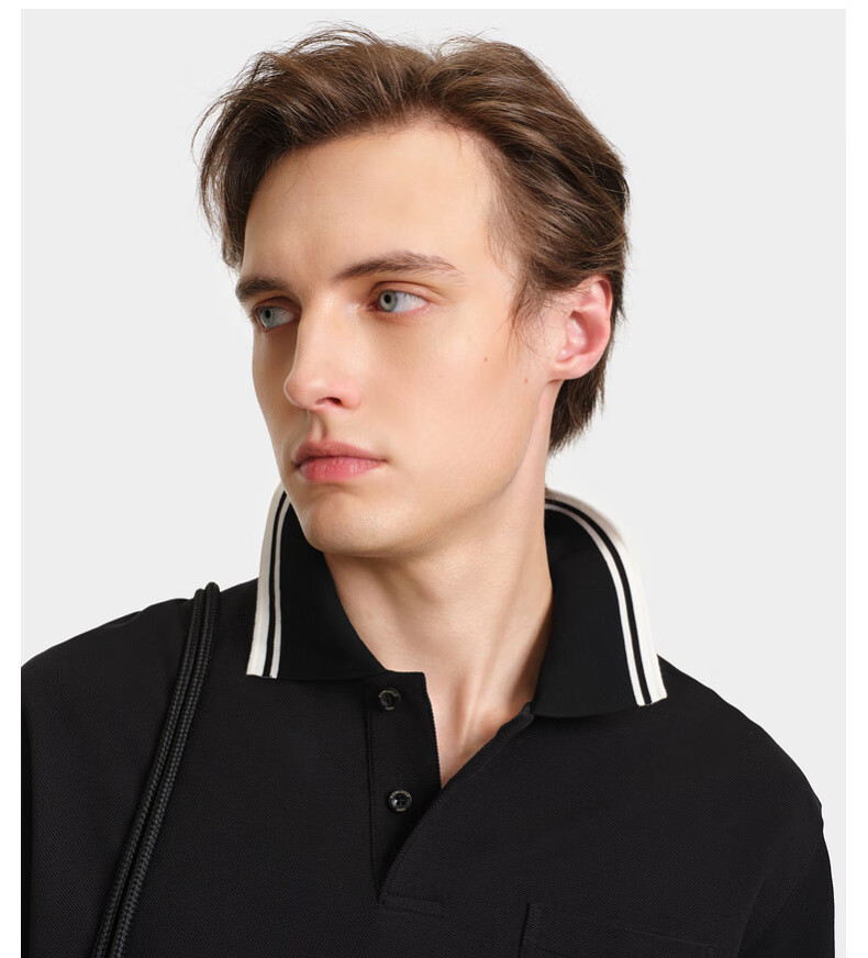 Biyinlefen [Cotton Texture] 2025 Autumn New Casual Versatile Commuter Dry Collar Long Sleeve Polo Shirt for Men 9